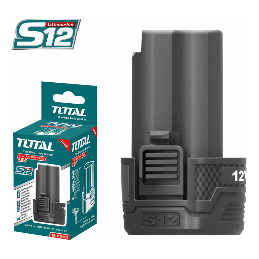 Total TBLI12152 12V Battery Pack (S12) | Total by KHM Megatools Corp. Total TBLI12152 12V Battery Pack (S12) | Total by KHM Megatools Corp.